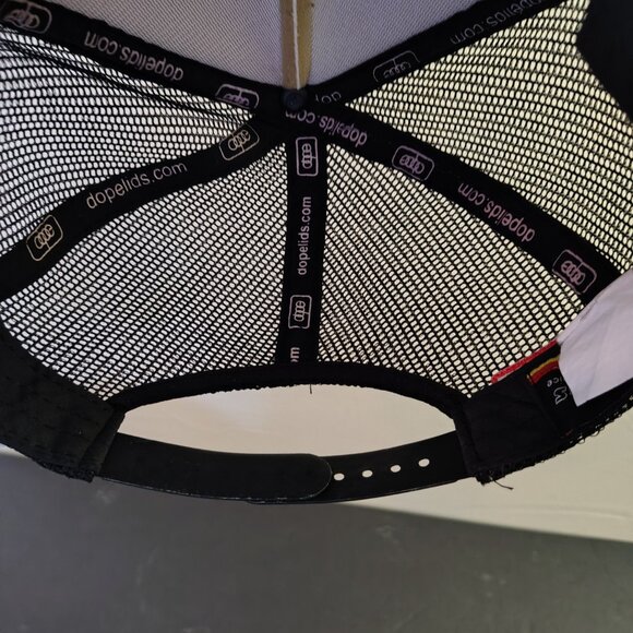 Pabst Blue Ribbon Hat Cap Snap Back Black White DOPE Mesh Trucker Ball Mens - Picture 13 of 15